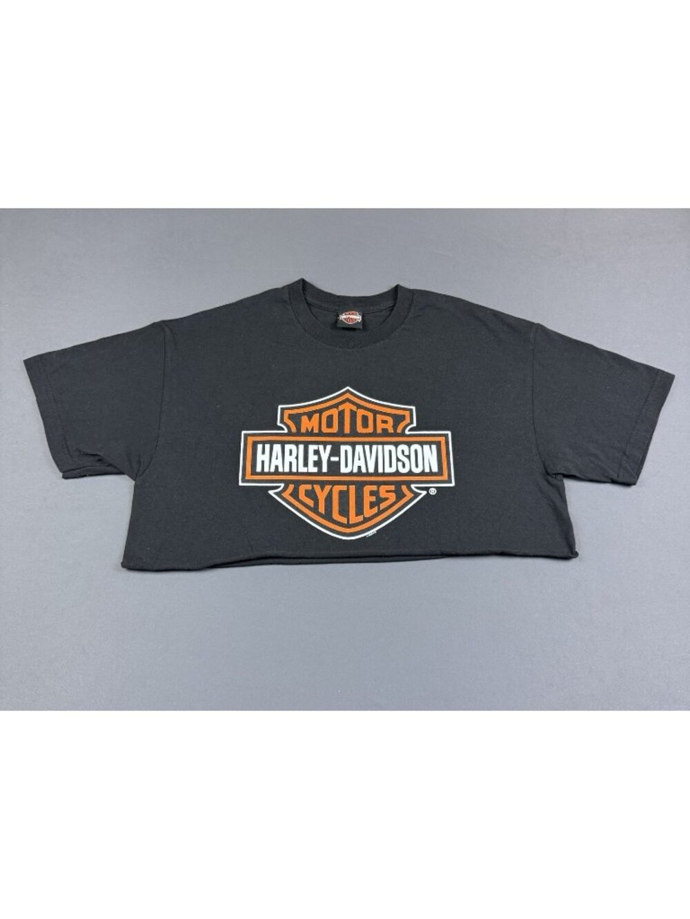 Harley Davidson Harbor Town Manitowoc Wisconsin Motorcyle Biker Crop Top Black T
